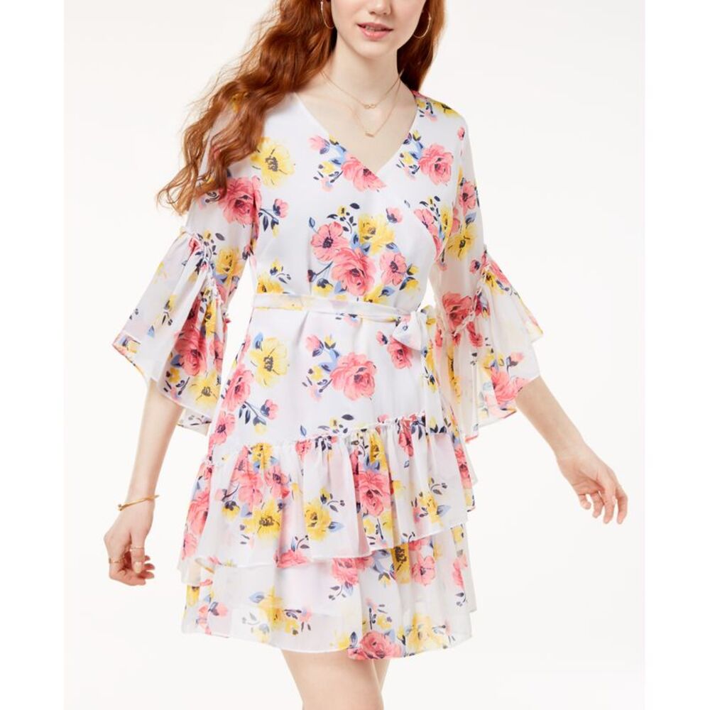 The Edit By Seventeen Juniors Printed Wrap Dress